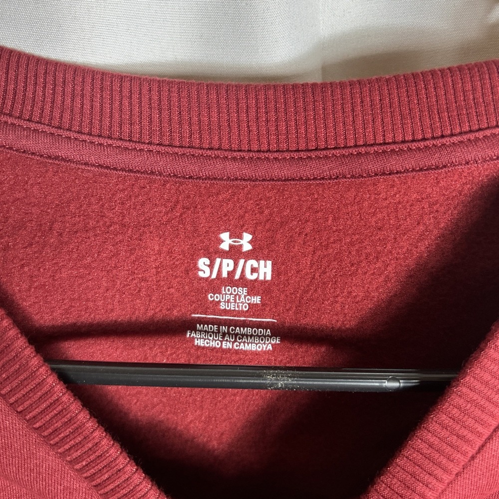 UNDER ARMOUR MENS PROJECT ROCK RED ONE NO LIFT NO GIFT CREWNECK Size S/PH/CH - Picture 4 of 7